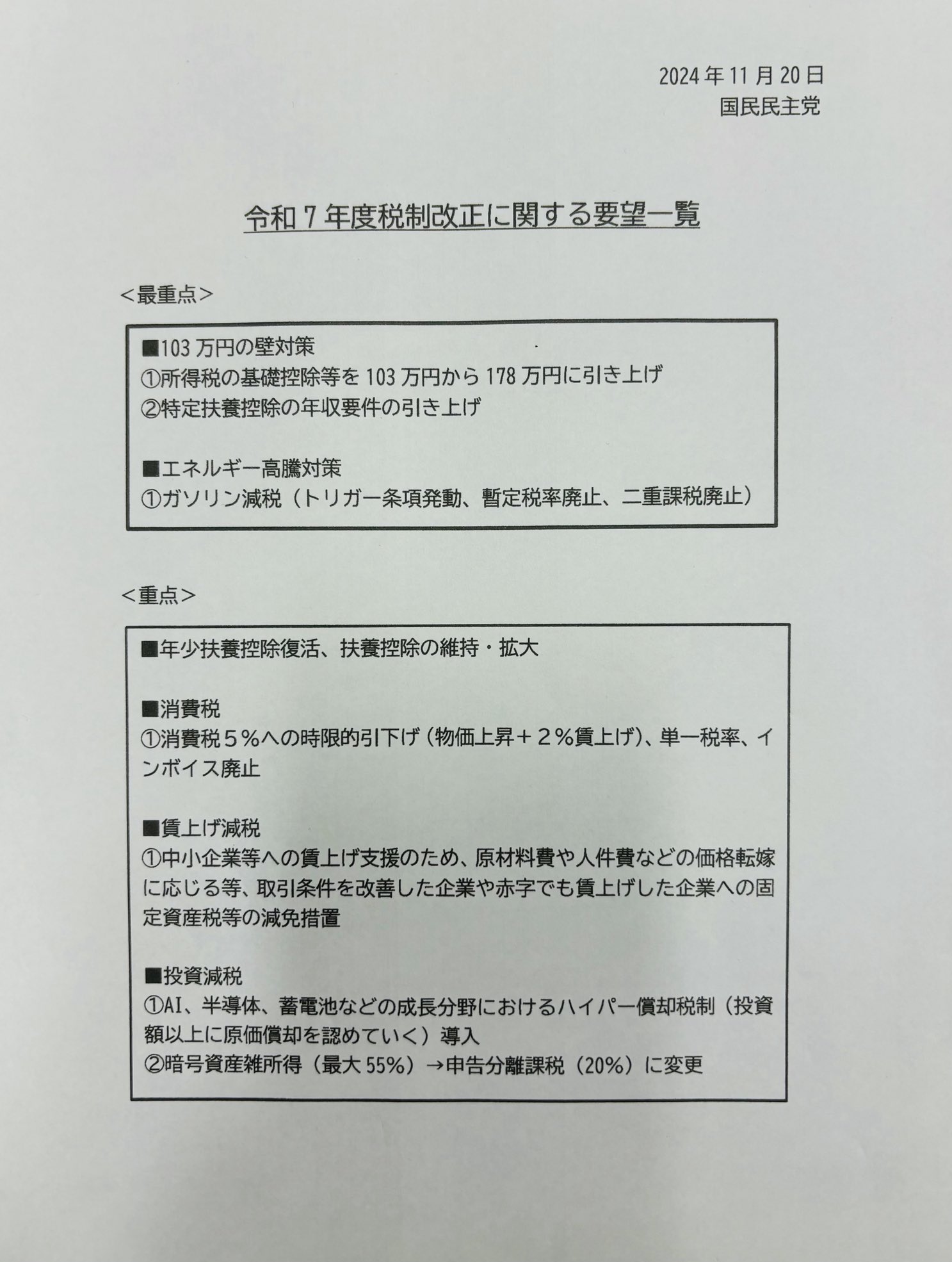 「仮想通貨は申告分離課税で20％に」与党に要望